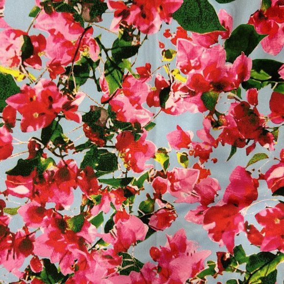 Milly for Design Nation Floral Scuba Pencil Skirt XS Blue Pink Stretch - Picture 4 of 7